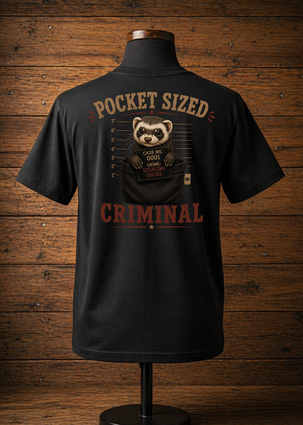 T-Shirt Pocket sized criminal