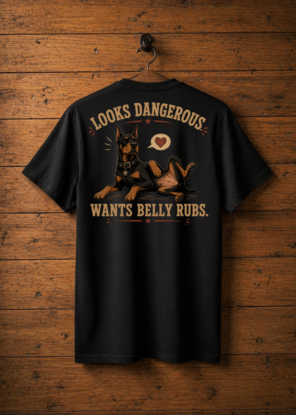 T-Shirt Looks dangerous. Wants belly rubs.