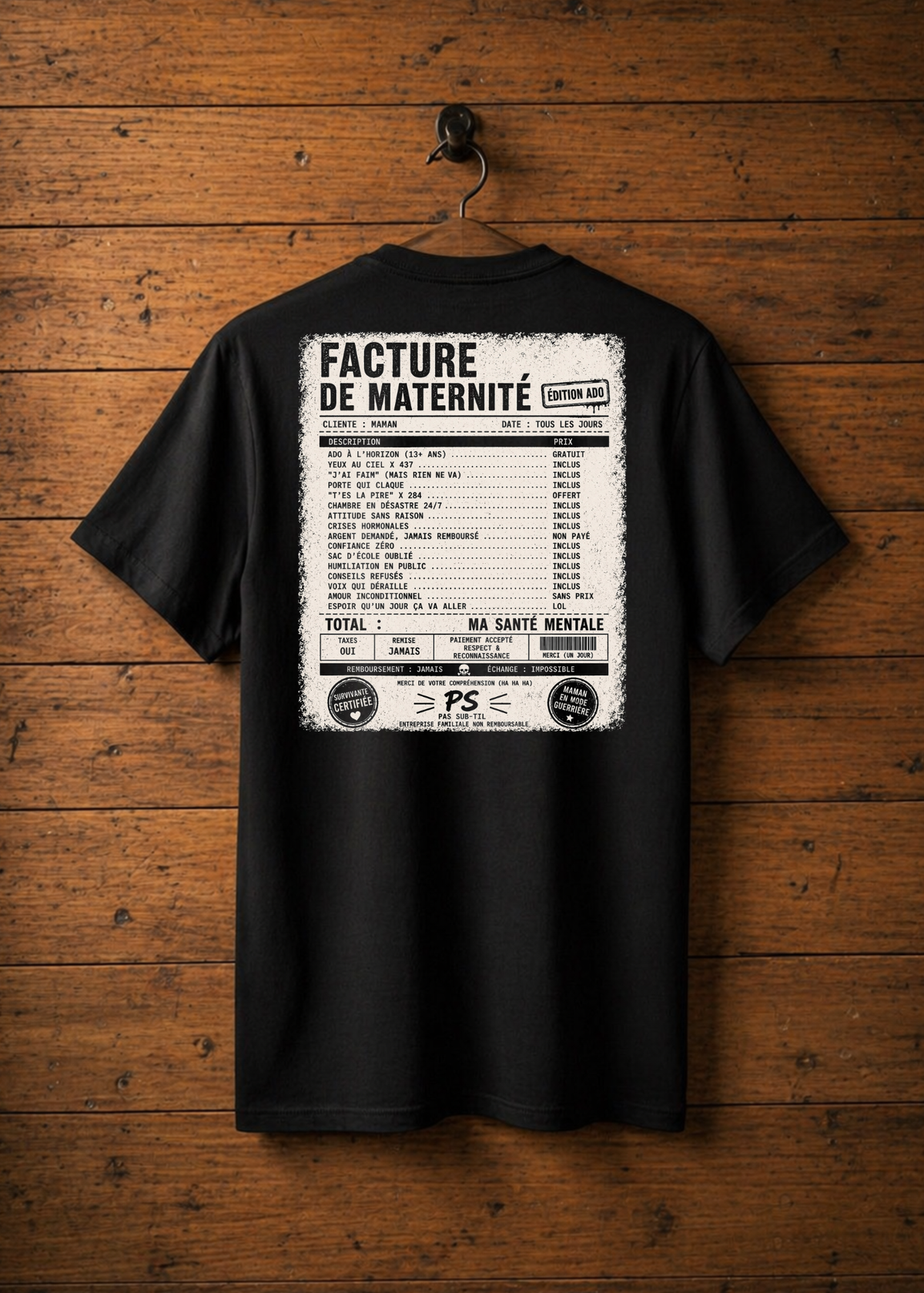T-Shirt Maternity Invoice | Teen Edition